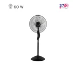 پنکه پایه بلند پارس خزر مدل FSR-ADO کنترل دار مشکی عکس از روبرو