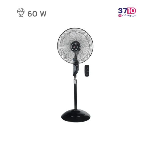 پنکه پایه بلند پارس خزر مدل FSR-ADO کنترل دار مشکی عکس از محصول