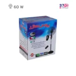 پنکه پایه بلند پارس خزر مدل FSR-ADO کنترل دار مشکی عکس از جعبه