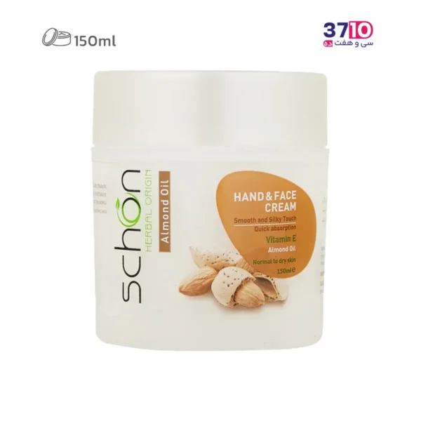 کرم کاسه ای دست و صورت شون با عصاره بادام حجم 150 میلی‌لیتر-عکس اصلی سایت