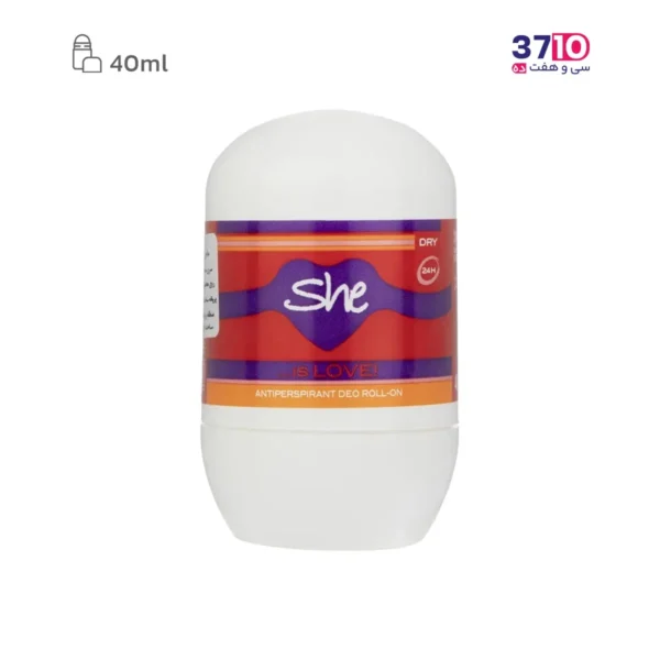 رول ضد تعریق زنانه شی She مدل Love حجم 40 میلی لیتر -عکس اول محصول