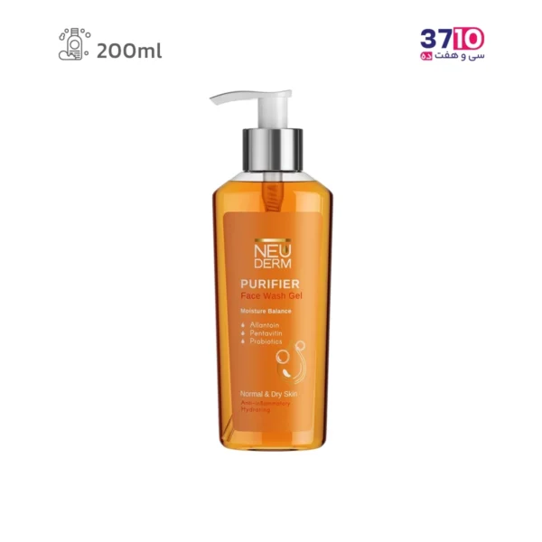 ژل شستشوی صورت نئودرم مناسب پوست نرمال و خشک نئودرم حجم 200 میلی لیتر-عکس اصلی