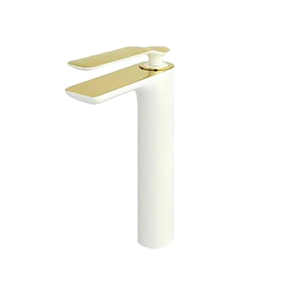 شیر روشویی بلند راسان مدل ویولت سفید طلایی